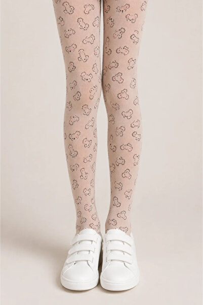 Penti Dres fetițe Pretty ,,Koala Head'' 40 DEN, mat, Alb