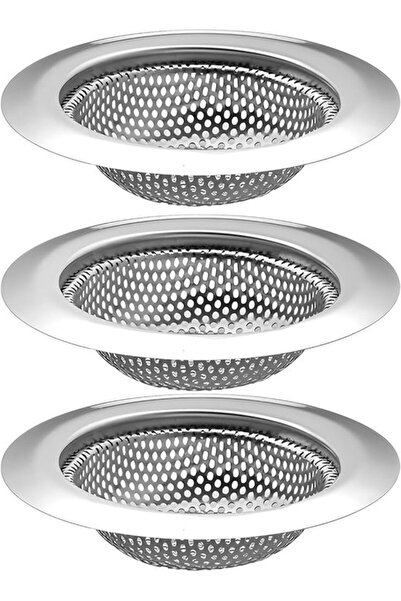 STARSTAR Set of 3 Stainless Steel Drain Filters for Washbasin and Shower - Ha...