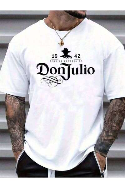 LİNA06 Mens Tees% Cotton Unisex Round Neck Short Sleeve Shirt: Don Julio Tequ...