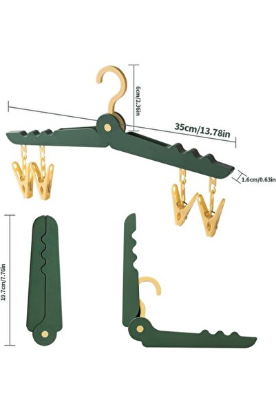 STARSTAR Foldable Travel Hangers – 4-piece with 16 Clips, Portable for Suitca...