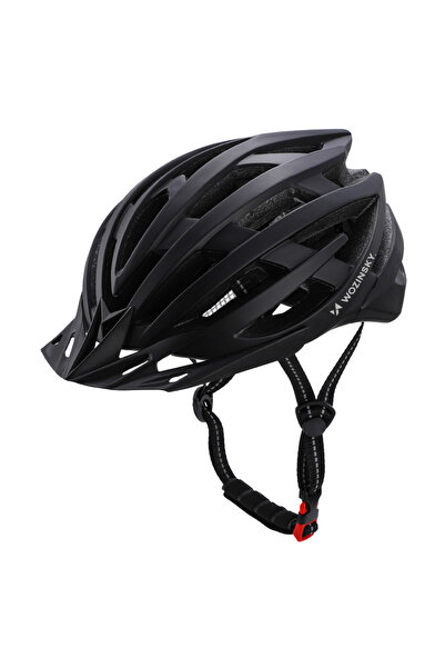 WOZINSKY Casca MTB 54-57 cm cu vizor detașabil și lumină USB pentru antrenament