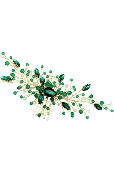 STARSTAR Wedding hair combs, wedding hair clips, bridal hairstyles, green flo...
