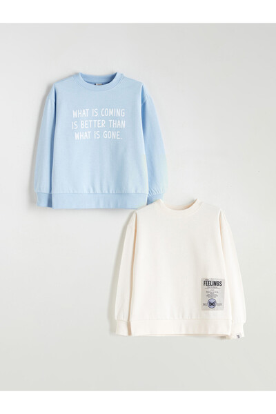 LC Waikiki Crew Neck Girls' Sweatshirt 2 Pack