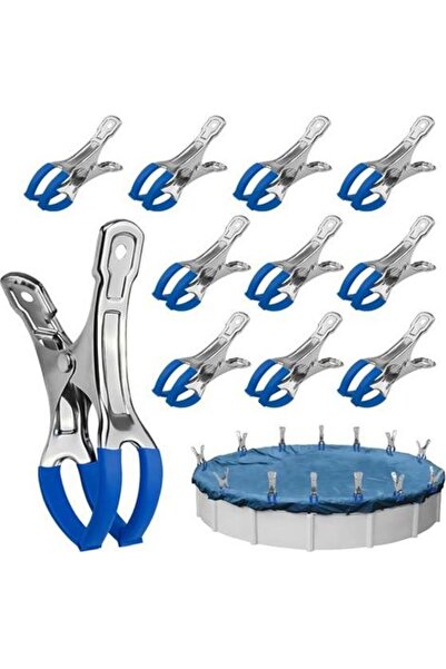 STARSTAR 10 Stainless Steel Pool Liner Fastening Clips, Ground Pool Clips, Hi...