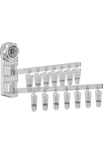 STARSTAR Rotating clothes rack with 28 clips, strong load-bearing capacity, e...
