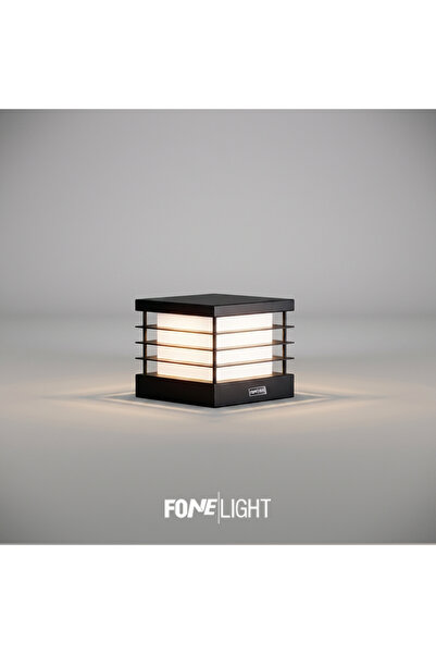 FoneLight Postila Corp de Iluminat din Aluminiu pentru Soclu, 24 cm, Negru