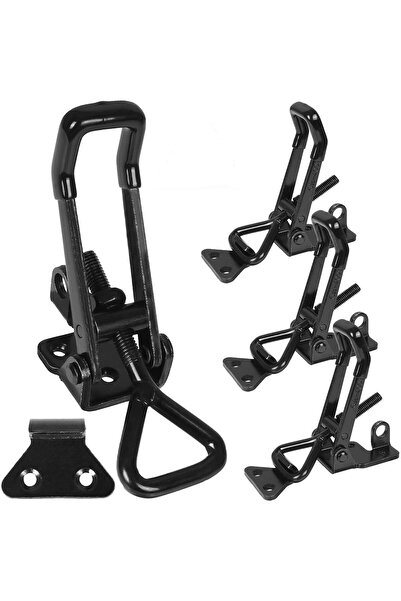 STARSTAR 4-Piece Toggle Latch Clip Black Locks Quickly Releases Zipper Pull M...