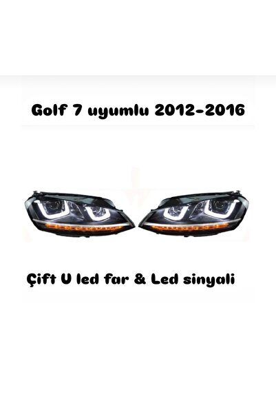 Genel Markalar Golf 7 Led far takımı / GOLF 7 çift u Led far takımı