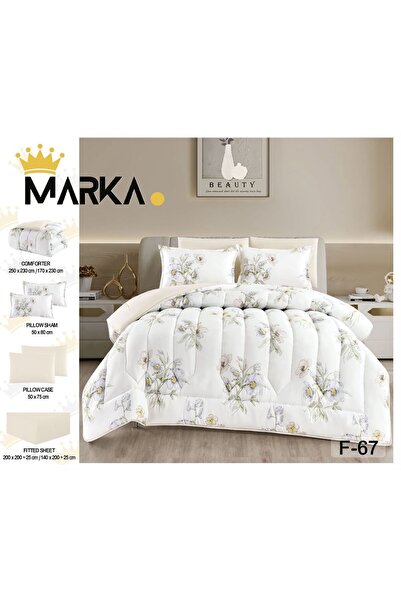 Mark مفرش صيفي نفر ونص-4 قطع -مقاس 220*170