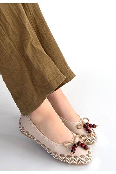 ALFA AKSESUAR 03 Ilwe Beige Skin Ballerina Shoes