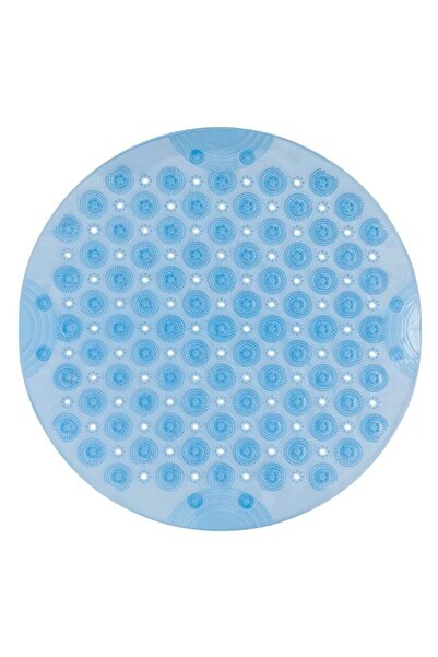 BAMI NETWORK Covoras baie antiderapant masaj PVC albastru Ø55cm