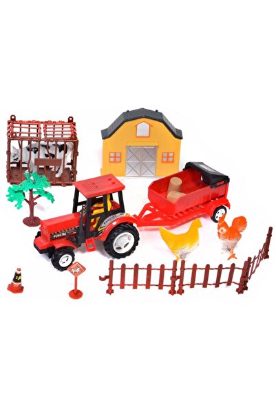 BAMI NETWORK Set Ferma cu Tractor si Animale pentru Copii 3+ Ani