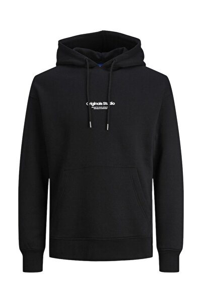 Jack & Jones Μπλούζα φούτερ ανδρική "Originals studio" μαύρη