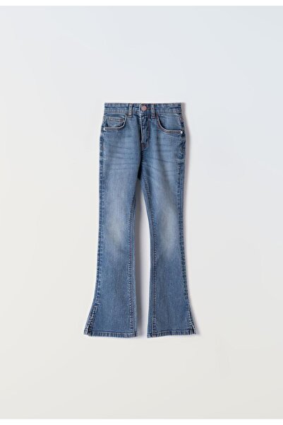 Evita Παντελόνι τζιν καμπάνα κορίτσι "Denim ebita" μπλε