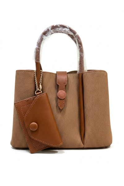 BAGCO Khaki Color Hand Bag with Mini Wallet