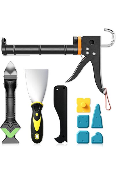 STARSTAR Professional Grout Gun Kit with Removal Tool & Putty Knife-5-In-1 Ba...