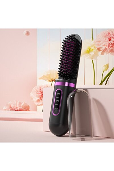 STARSTAR Cordless Ceramic Multi-Styler Hairbrush, Rechargeable 4-Temperature ...