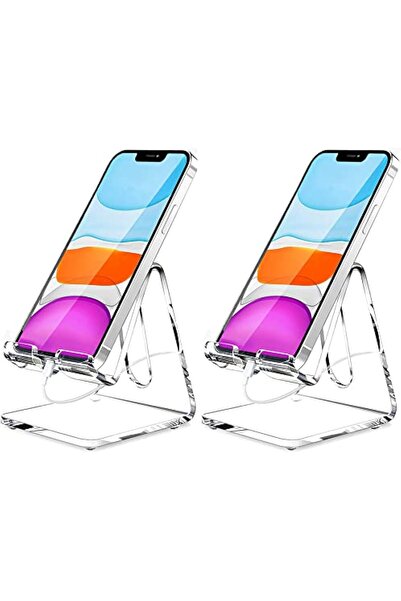 STARSTAR Two acrylic phone stands, portable transparent desktop phone stands,...