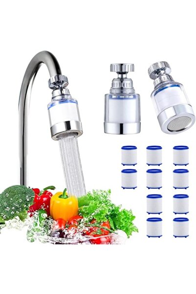 OEM 2 filtre pentru robinet + 10 cartușe filtrante |   Filtru de apă rotativ ...