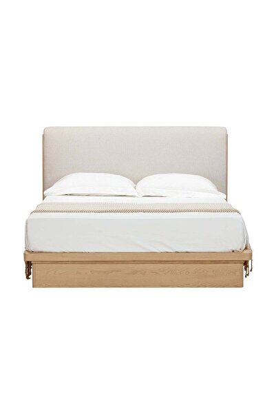 Roots Furniture إطار سرير ترافولي - مقاس كينج من خشب الدردار الأمريكي الصلب، ...