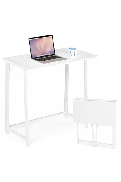 Selgot Birou pliabil pentru calculator, Dimensiuni 80x45x76 cm, Culoare albă