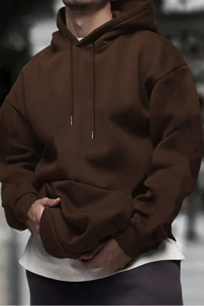 Tarz Cool Regular Hooded Sweatshirt Men's Unisex 3 Thread Raster 100% Cotton ...