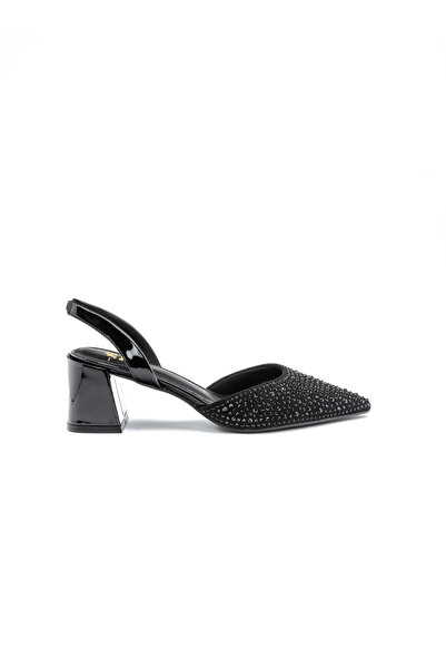 BATA Pointed Slingback Block‑Heel Shoes