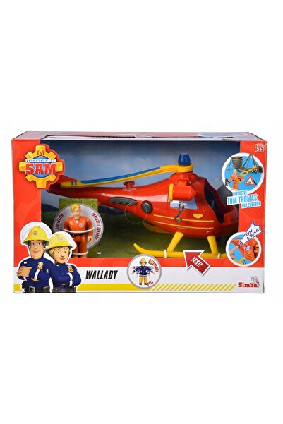 Simba Pompierul Sam set elicopter de salvare Wallaby + figurină + accesorii
