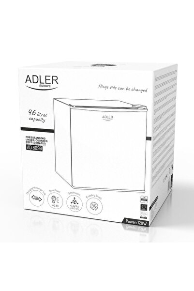 adler AD 8096 Alb 45L Frigider sub blat cu ușă metalică, silențios 40 dB