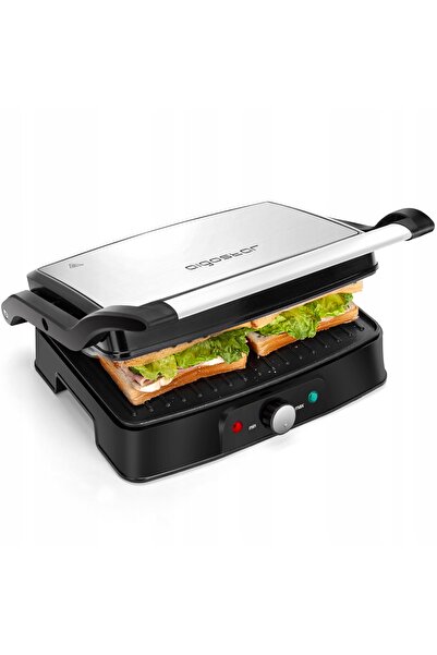 AIGOSTAR Grătar electric, toaster pentru carne, caneluri, panini 1500W