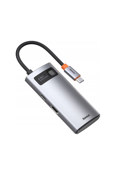 Baseus Hub USB-C 4 în 1 CAHUB-CY0G USB 2.0 + HDMI + USB-C PD Metal Gleam Serie