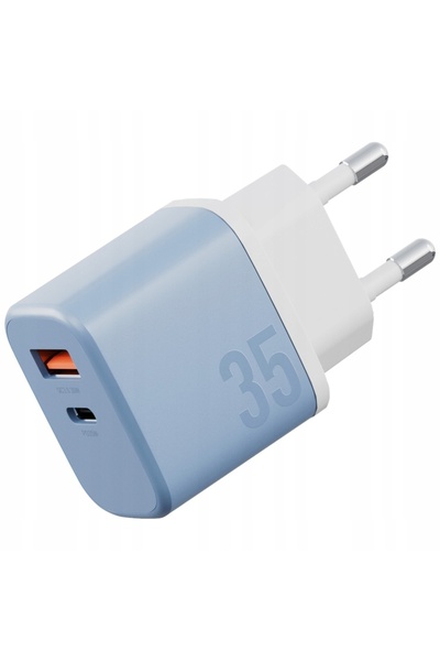 NO BRAND Bazic GoPort Velox Kit USB-C/USB-A GaN 35W Încărcător de perete cu c...