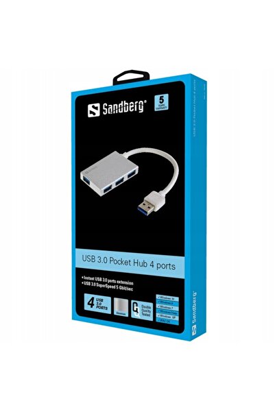 Sandberg Hub USB 3.0 de buzunar cu 4 porturi ( 133-88 )