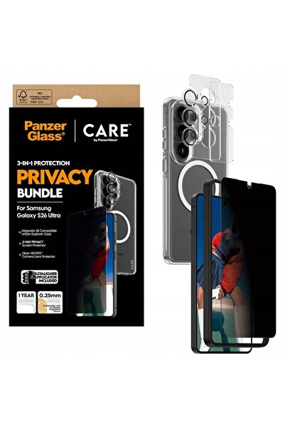 CARE by PanzerGlass® Husă 3 în 1 cu protecție integrală 360 + Sticlă de confi...