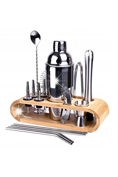 Gockowiak SET DE BARMAN PENTRU COCTEILURI, SUPPORT SHAKER, 17 piese ÎN PREZENT