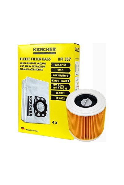 Karcher Saci și filtre pentru aspirator Karcher, cu trei straturi, 4 bucăți