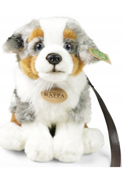 NO BRAND Pluș Câine Australian Shepherd 27 cm ecologic cu lesă Rappa