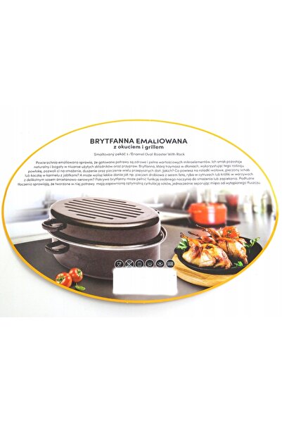 Tadar BRYTFANNA Oală de copt ovală emailată 38 cm 5.5L