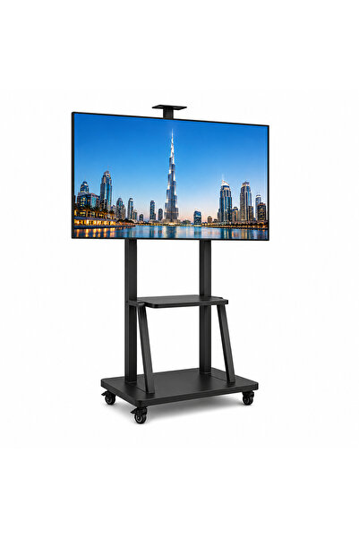 BRANDTECH Heavy-Duty Mobile TV Stand Cart for 55-100 Inch TVs, Adjustable Hei...
