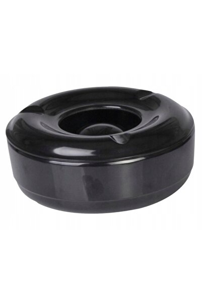 HENDI Scrumieră cu capac din melamină neagră, medie 146mm - 569757