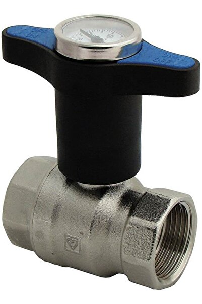 NO BRAND Robinet cu bilă Herz module 5/4 " albastru + termometru