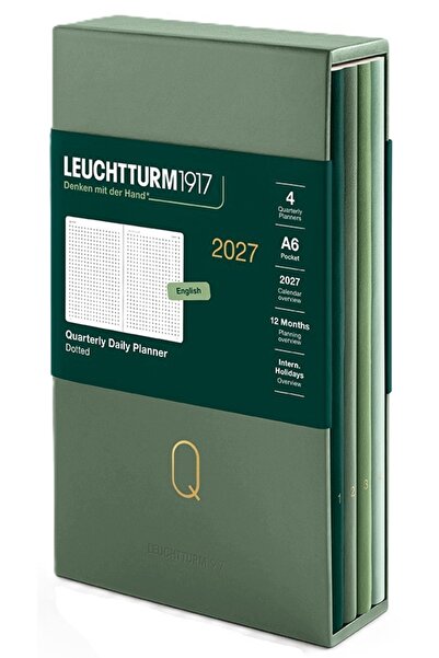 NO BRAND Agendă zilnică A6 trimestrială Leuchtturm1917, 4 bucăți 2027