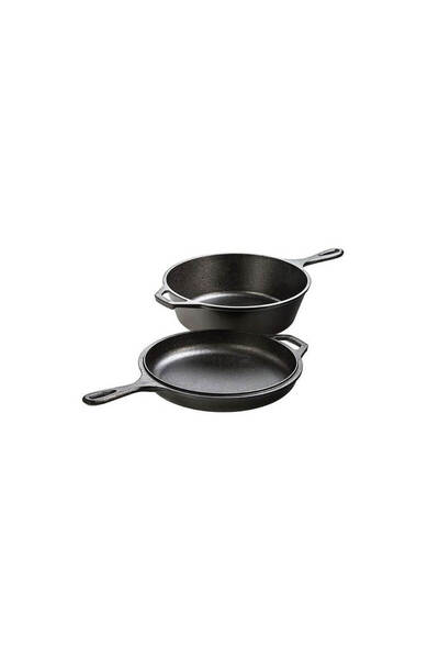 Newalor Set tigăi din fontă, 2 în 1, 27×10 cm