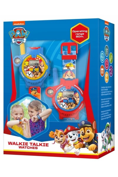 NO BRAND Kit 2 Walkie Talkies Radio cu unde scurte Ceas LED cu lăbuță de câin...