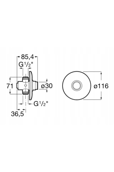 Roca Instant A5A9077C00 ventil de spălare urinal ascuns cromat