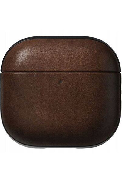 Nomad Husă modernă din piele pentru căști Apple Airpods 4 Maro