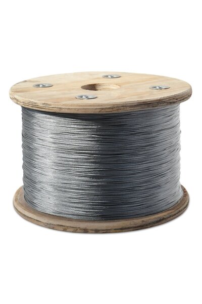 NO BRAND Sârmă de oțel 3mm, țesătură 6x7, OC, zincată, 200m, metal durabil