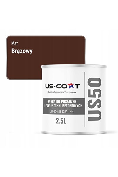 NO BRAND Vopsea protectoare pentru pardoseli din beton, maro RAL 8016, 2,5L, ...