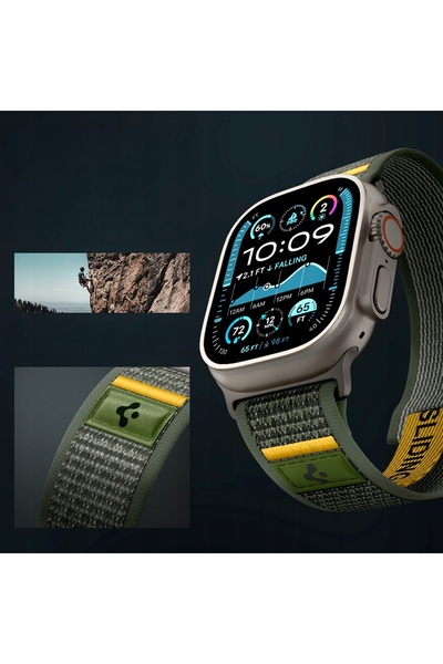 Spigen Curea de ceas, pentru Apple Watch 49/46/45/44mm, din nailon, cu Velcro...
