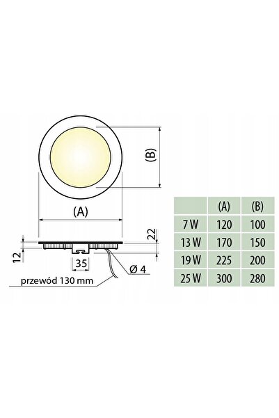 GTV Downlight LED încastrat ORIS PLUS 24W 2000LM 4000K IP20 ALB